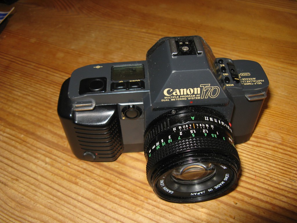 Canon T70 SLR 35 mm film camera This Christmas, I bought m… Flickr