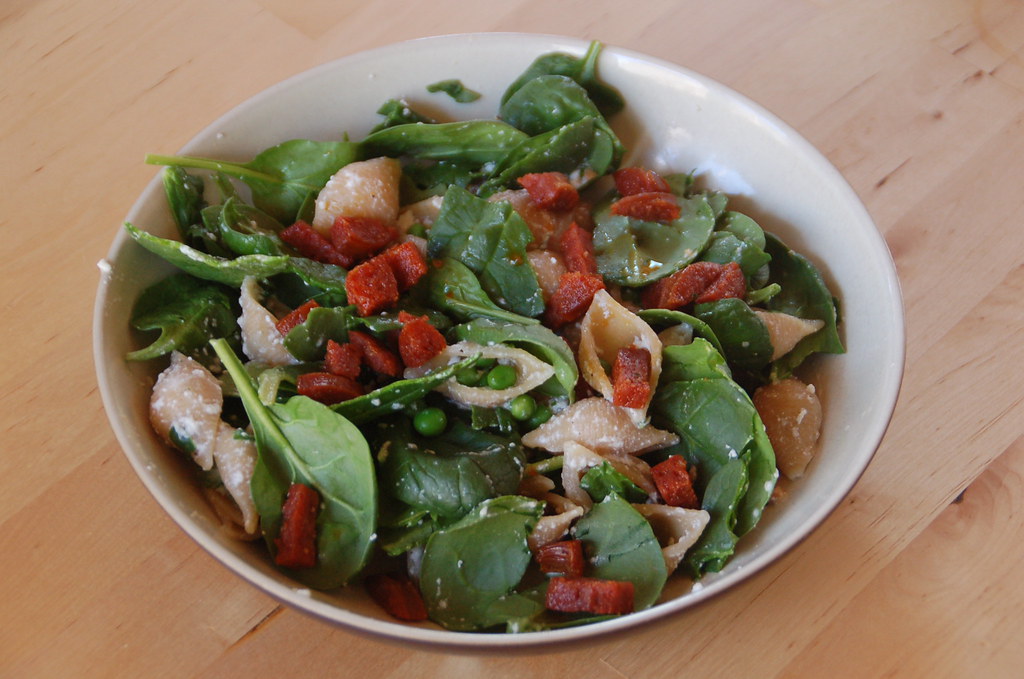 Pasta with peas and buttermilkchive dressing Recipe from … Flickr