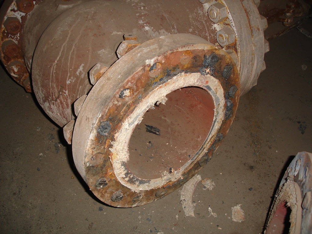 Asbestos Gasket & Debris from Steam Valve Flange Example o… Flickr