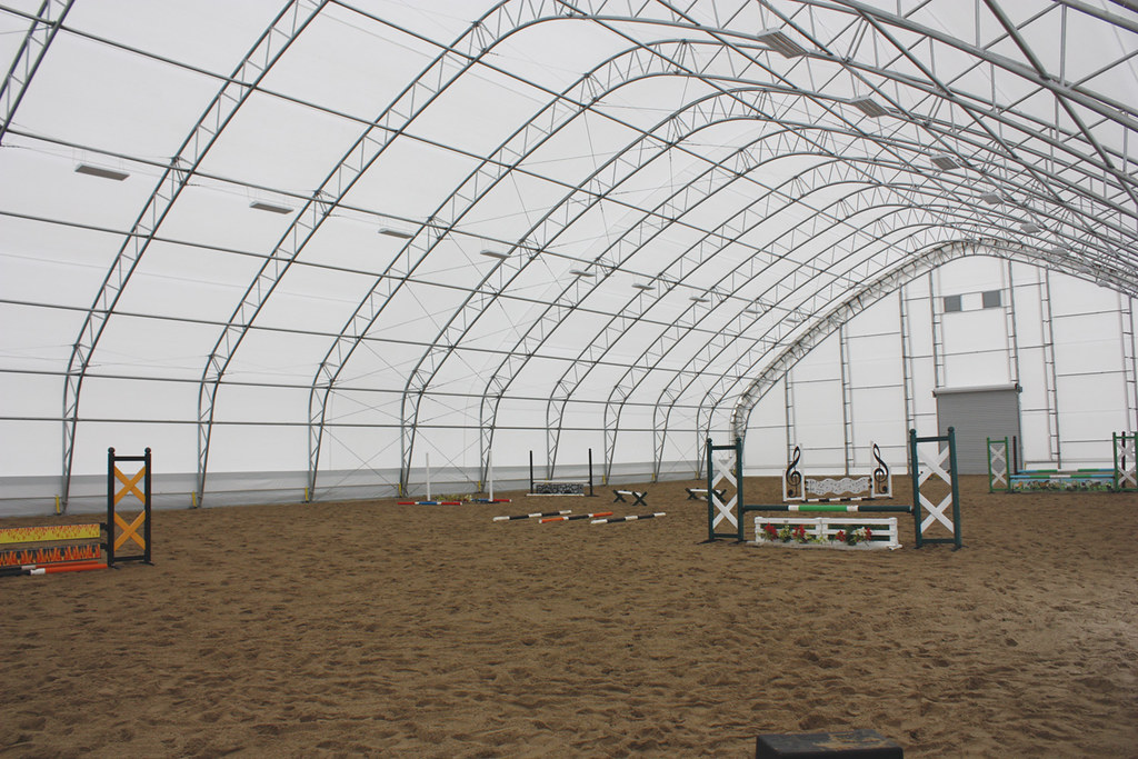 Indoor Riding Arena by ClearSpan 100'W gothic style equine… Flickr