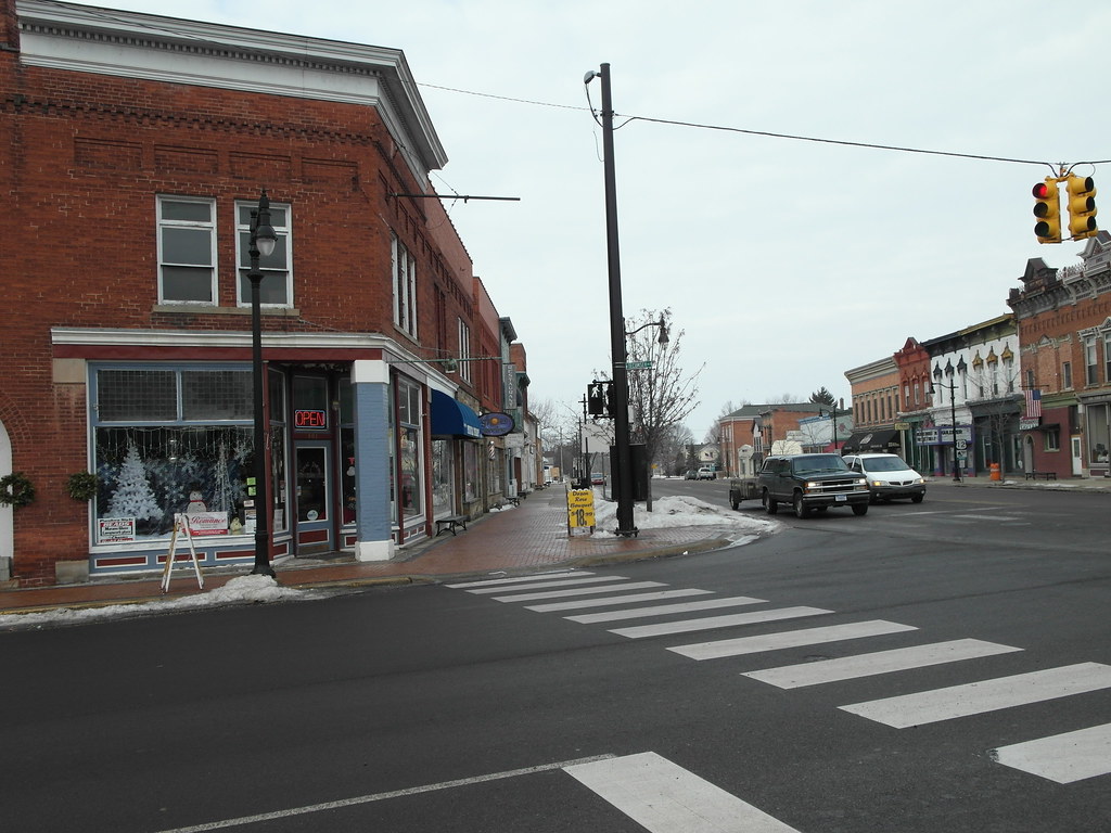 Clinton shopping Many of the stores closed shop. F. D. Richards