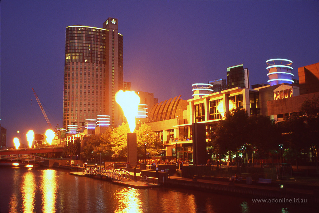 Crown Casino v.2.0 The famous "flames" at Melbourne's Crow… Flickr