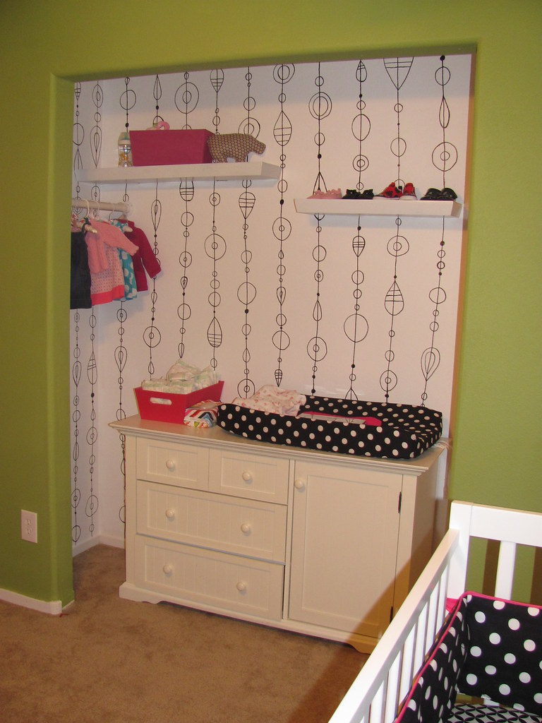 Nursery Closet We took down the closet doors, added shelve… Flickr