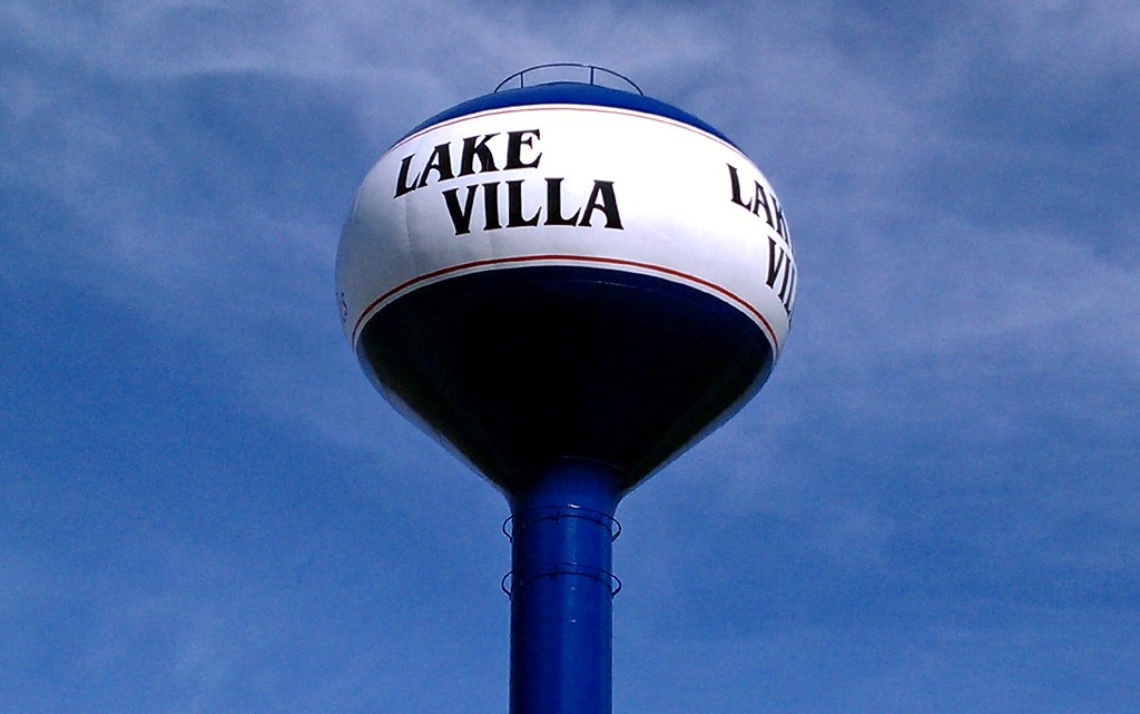 Lake Villa map satellite // USA, Illinois state