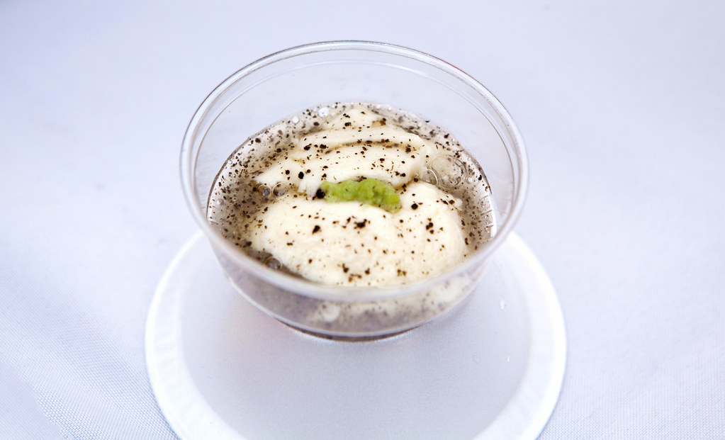 Fresh tofu with black truffle dashi from Bouley Taste of T… Flickr