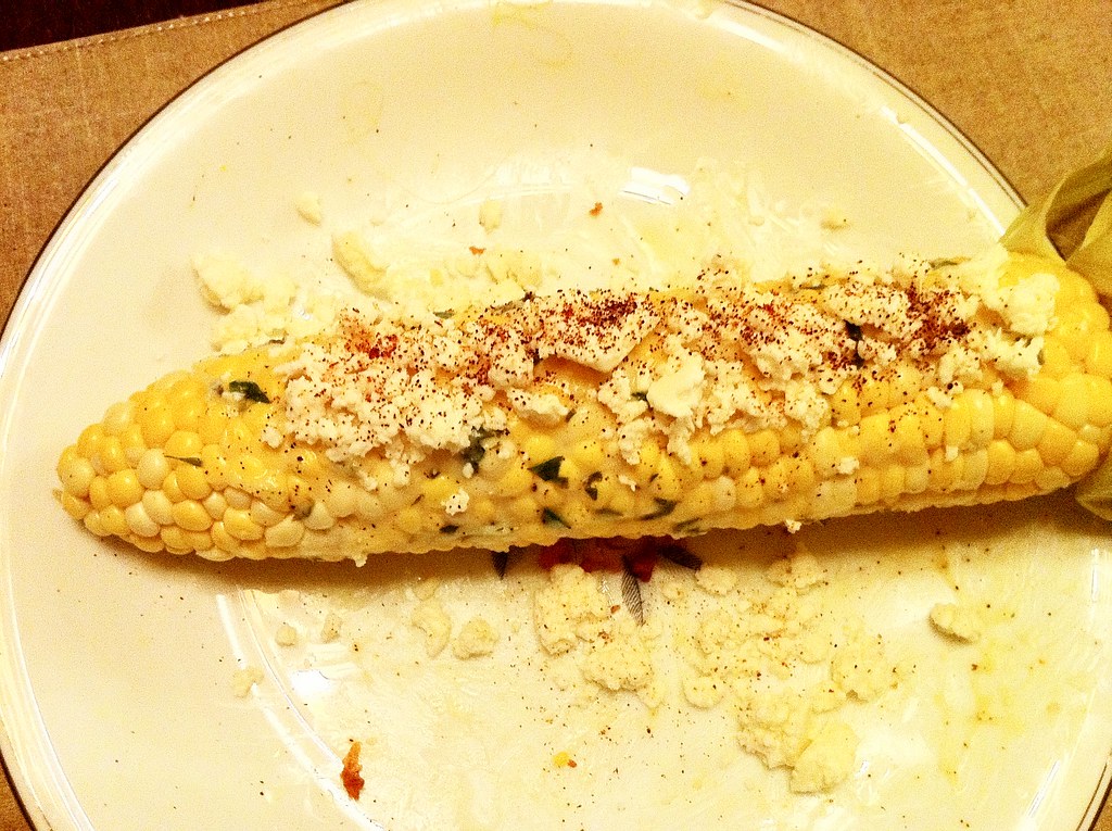 Corn, dressed. In tarragon lime butter, queso fresco, and … Flickr