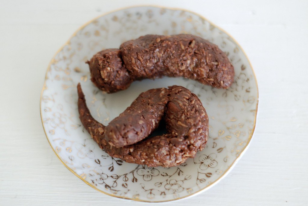 my sister made coconut chocolate candy poop it was goood Tiffany