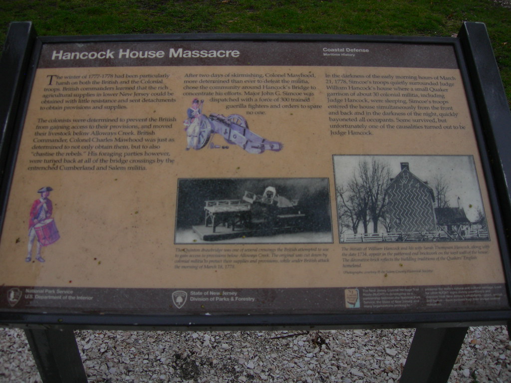 Hancock House Massacre Marker Hancock's Bridge, New Jersey… Flickr