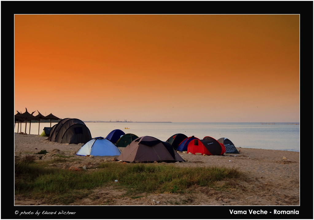 tents at sunset sunset over Vama Veche, Romania The Blac… Eddy