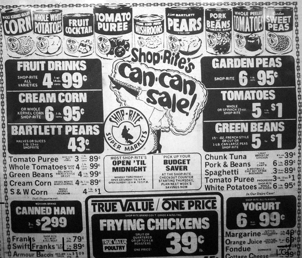 Shop Rite CanCan Sale Ad 1973 A Shop Rite CanCan Sale ad… Flickr
