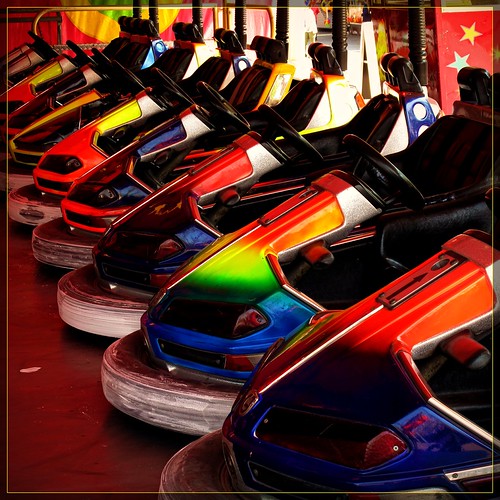 Bumper Cars On Black Look at my most interesting shots