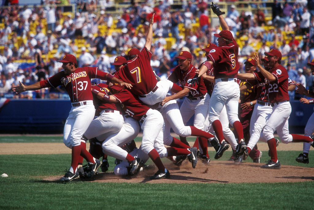 USC1998baseball 06 Jun 1998 The USC Tojans celebrate th… Flickr