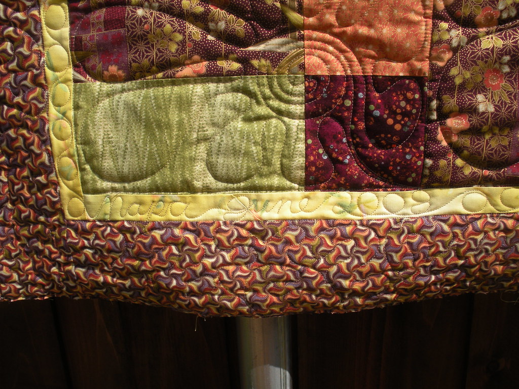 NAPA QUILT INSCRIPTION Made by Shauntel Shepherd qui… Flickr