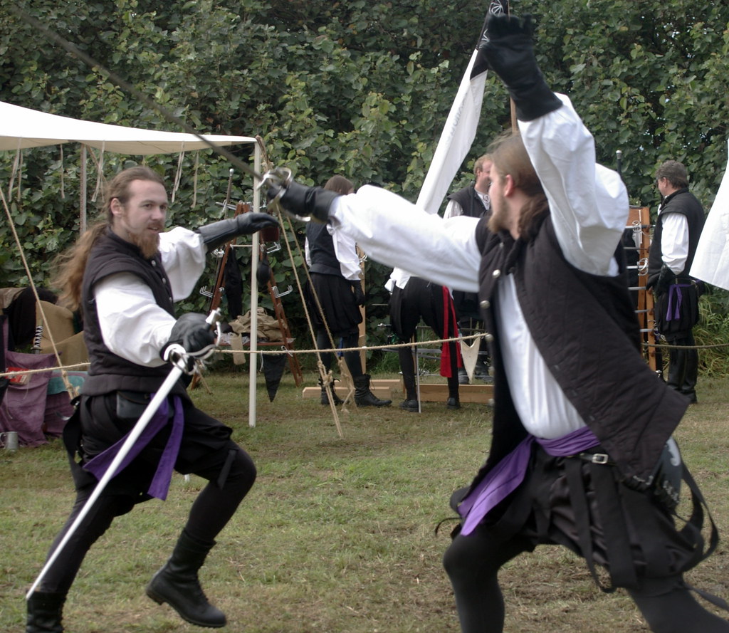 Fencing with sword Prima Spada School of Fence History Alive! 2011