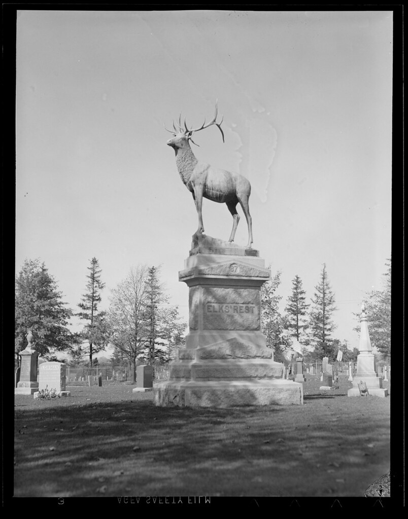 Elks' Rest statue in Edson Cemetery in Lowell File name 0… Flickr