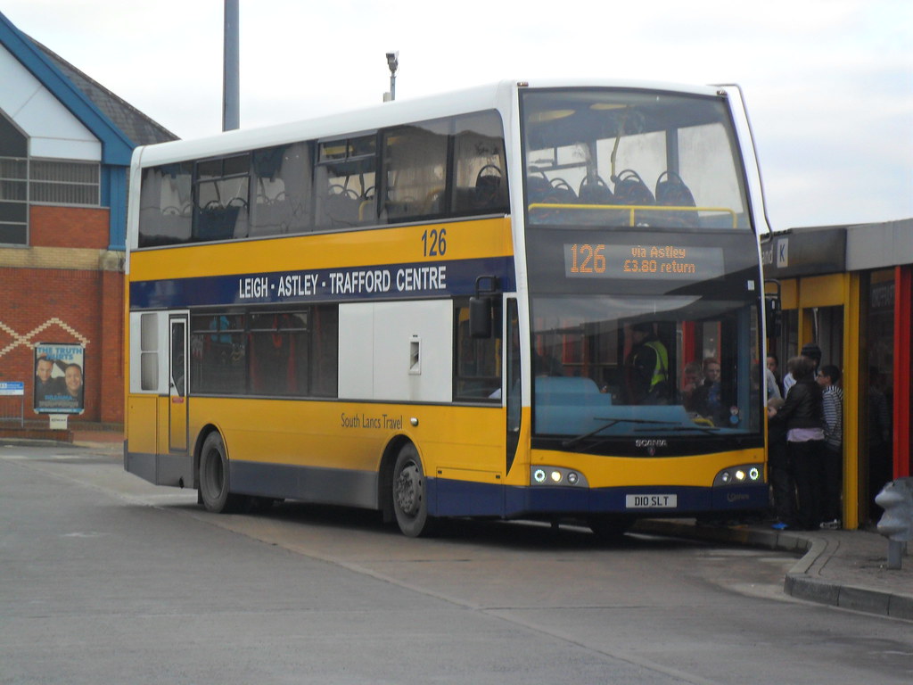 South Lancs Travel D10SLT in Leigh Bus Station This Scania… Flickr