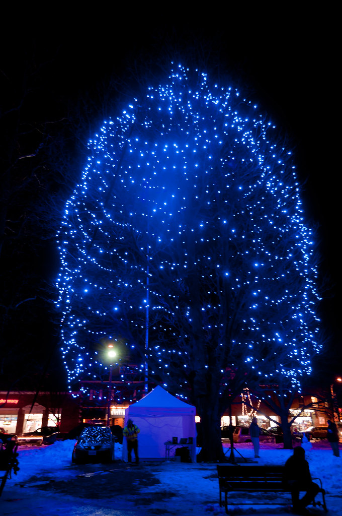 Needham Town Common Christmas lighting on Needham Town Com… Paul