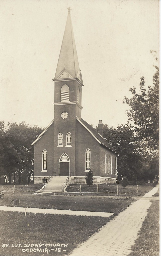Ogden, Iowa, Zion Evangelical Lutheran Church Founded in 1