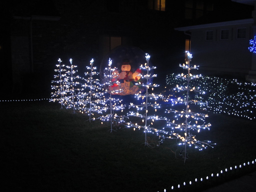 Dancing Christmas Trees Our 2010 Christmas lights in Round… Flickr
