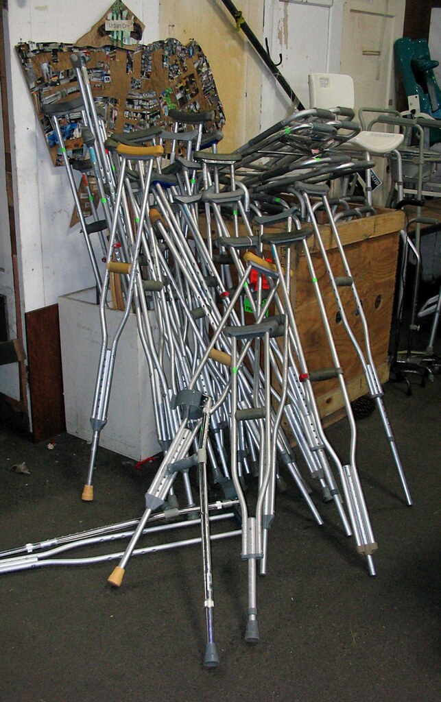 Crutches and Walkers Looks like a good day at the faith he… Rod