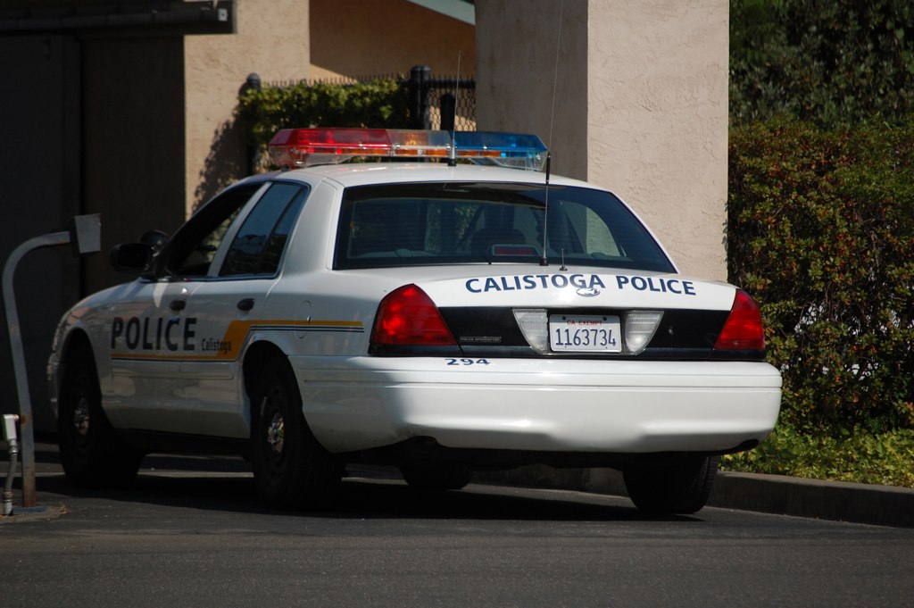 Calistoga Police Back A CPD police car. Brian Imagawa Flickr