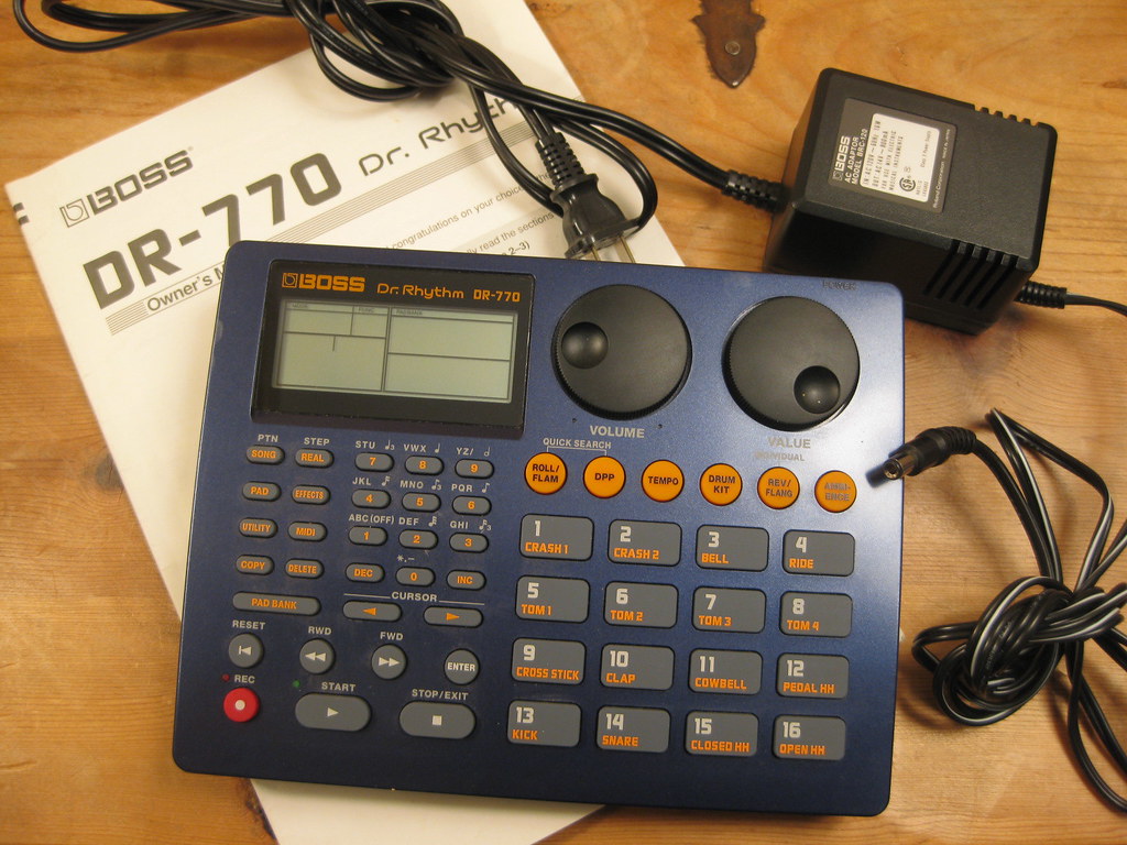 Boss DR770 Dr. Rhythm drum machine 200 This is a used … Flickr