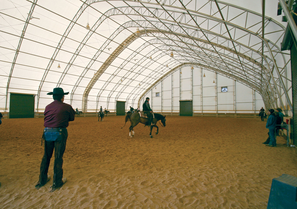 Indoor Riding Arena by ClearSpan 120'W gothic style indoor… Flickr