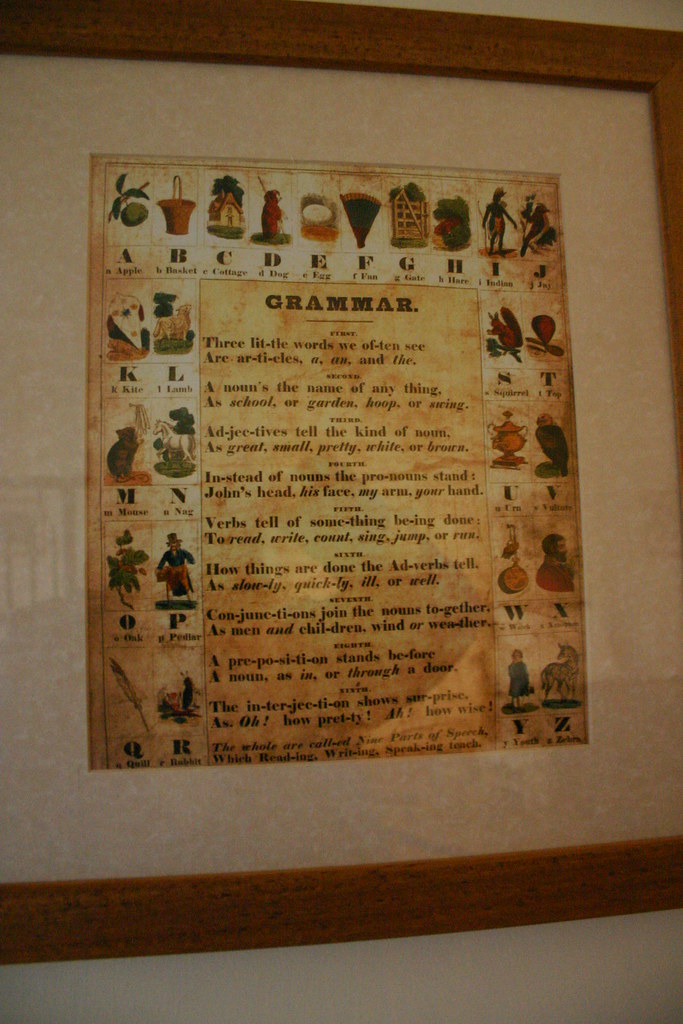IMG_1810 nanny's quarters parts of speech frame, … Flickr