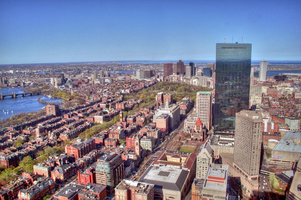 Beantown Downtown Boston as viewed from the 50th floor of … Flickr