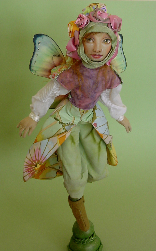 Flight Cloth fabric doll. Aprox. 10" tall. Handpainted fa… Flickr