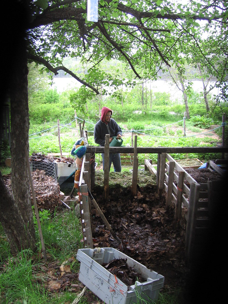 Dan creating a compost pile South Harbour, Cape Breton, … Flickr