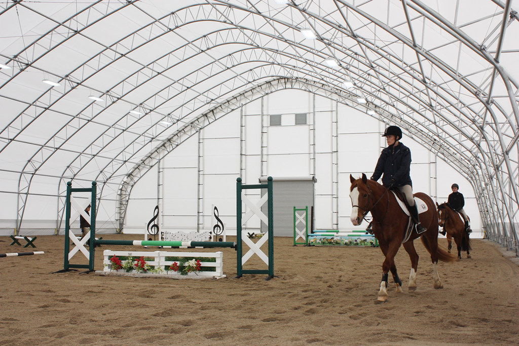 Indoor Riding Arena by ClearSpan 100'W gothic style equine… Flickr