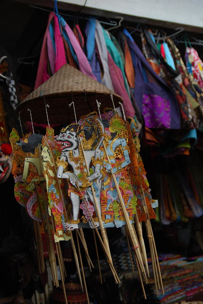 Wayang Kulit leather shadow puppets Ubud Market Alpha Flickr