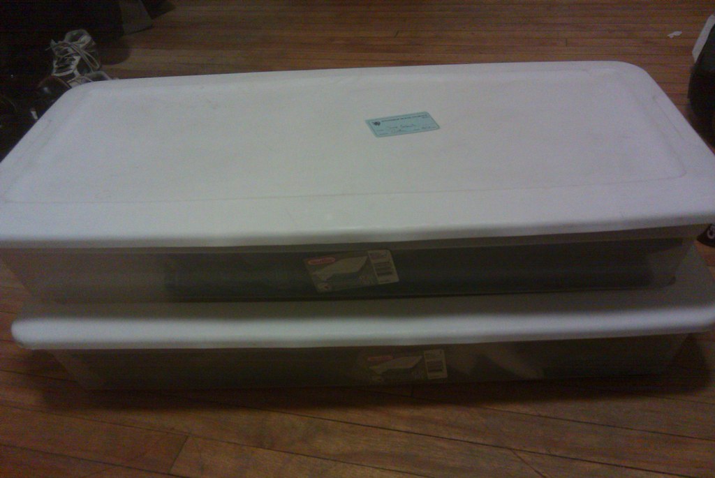 Under bed storage bins Two clear under bed storage bins wi… Flickr