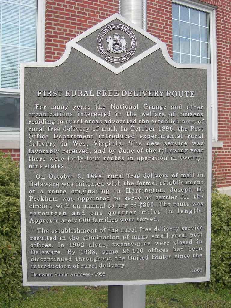 First RFD Route Marker Located at the Harrington, Delaware… Flickr