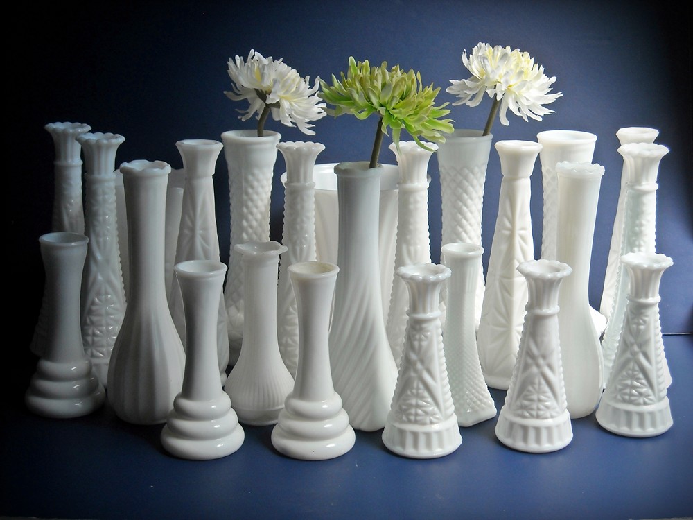Vintage Milk Glass Vases Vase Collection A Set of 24 Cotta… Flickr
