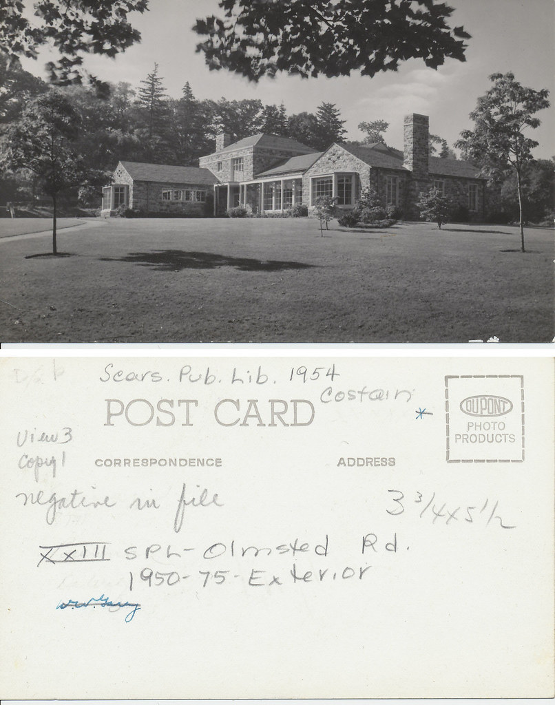 _libraryolmsted 005 Scarsdale Library exterior prior to 19… The Scarsdale Public Library