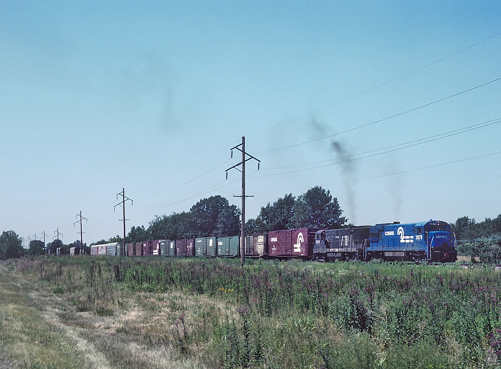Conrail U30Bs 2878 and 2849 at Smithboro, IL on August 1, … Flickr