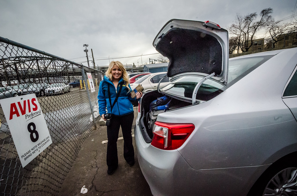 Loading up our rental car at New Haven Union Station Flickr