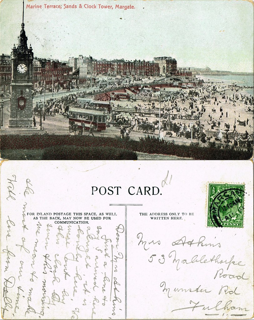 Post Card to Mrs. Jane Atkins, Mablethorpe Road, Fulham, L… Flickr