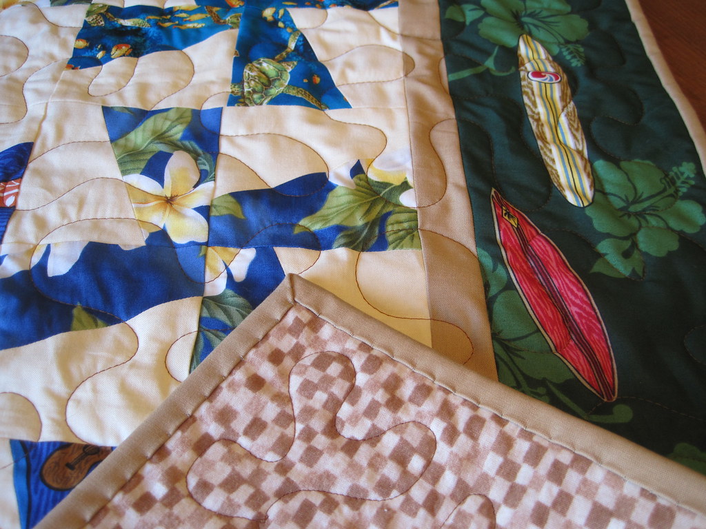 Hawaiian Baby Quilt close up Jean Cox Flickr
