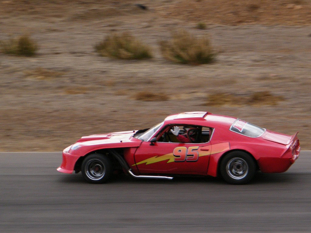 El verdadero "Rayo Mc Queen" Auto de carrera en el circuit… Flickr