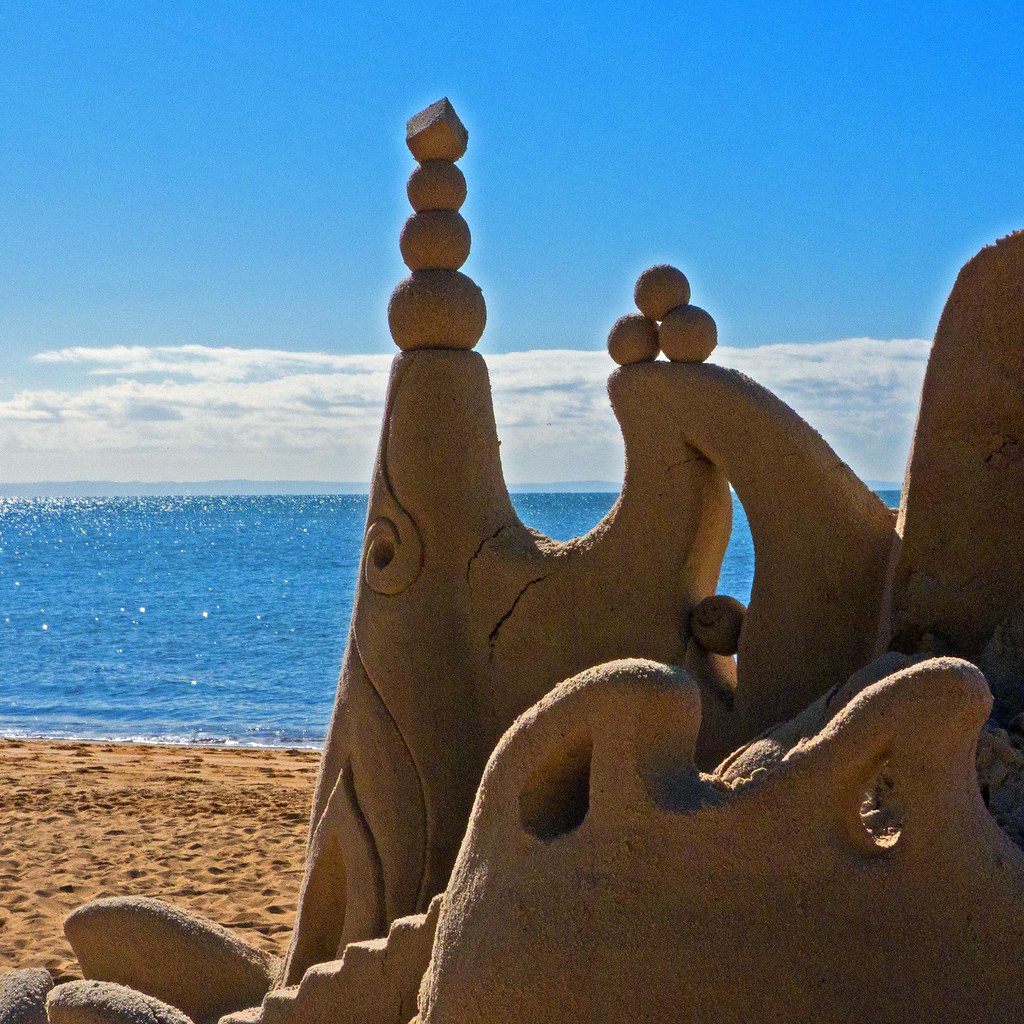 sand castle On Suttons Beach at Redcliffe, Queensland, was… Flickr