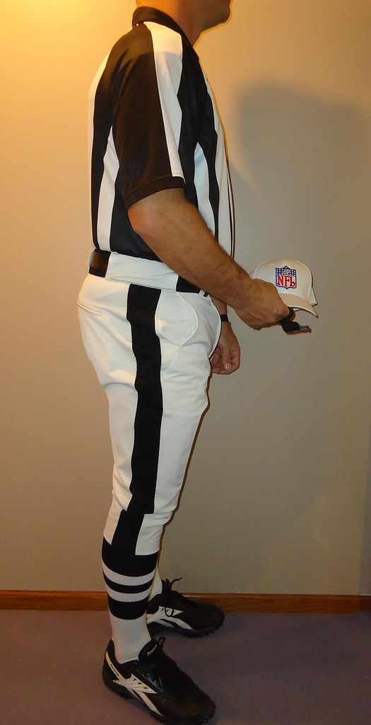 NFL referee uniform with the black striped white knickers.… Flickr