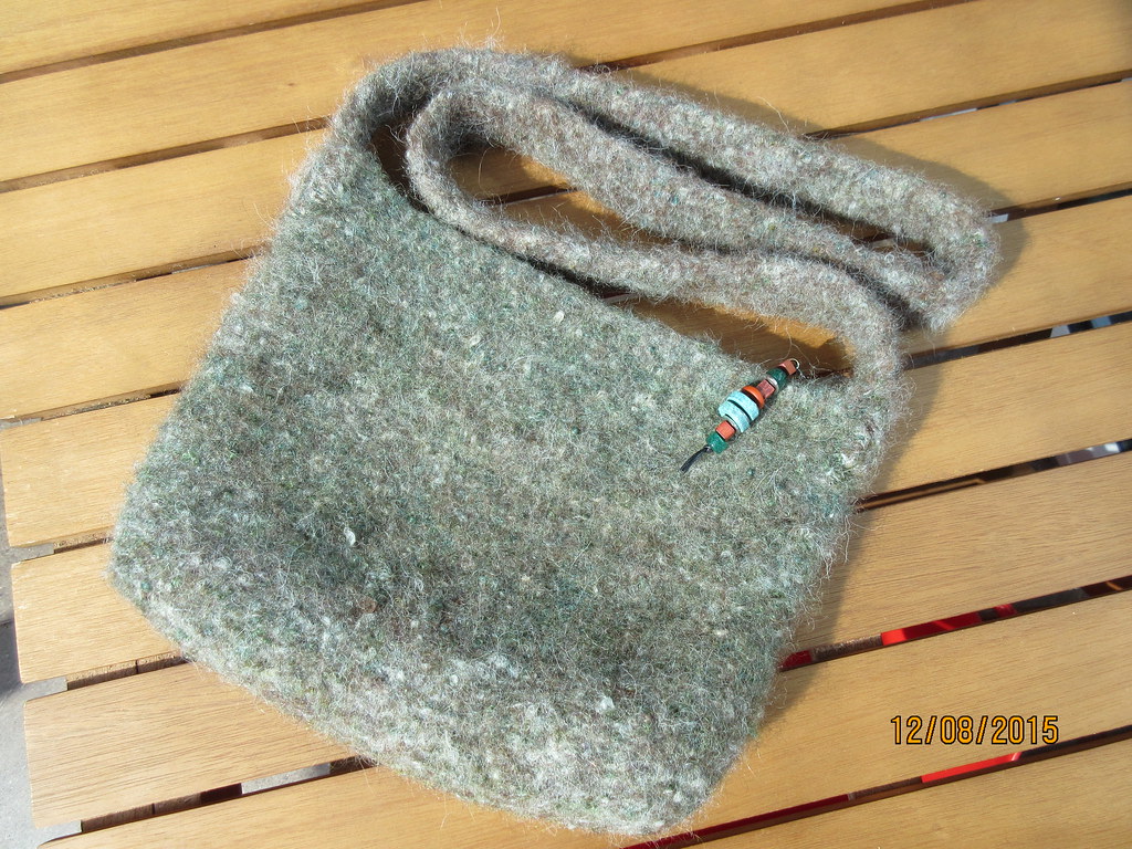 Knitfelt bag Aug 15 Knitted from handspun and homedyed al… Flickr