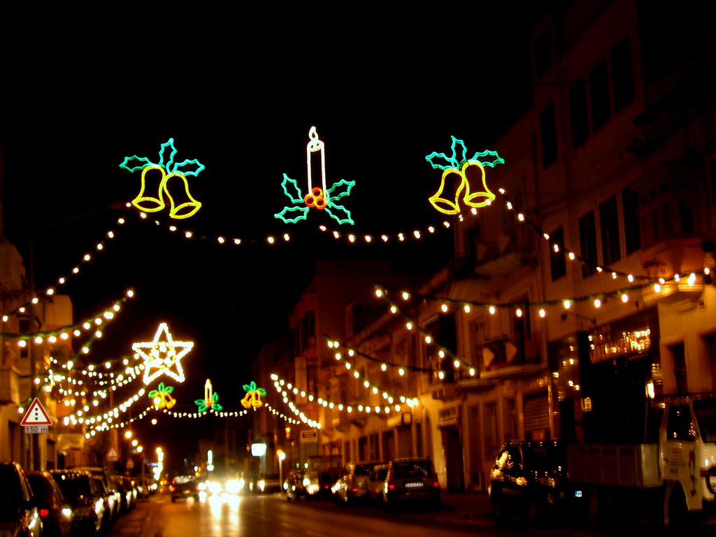 Christmas Lights Decorations Streets in Malta Christmas … Flickr