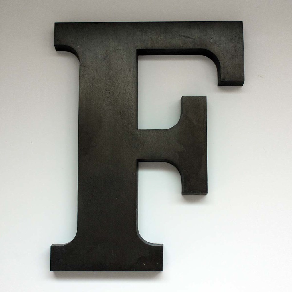Letter F Large2 This is a vintage letter "F" from the old… Flickr