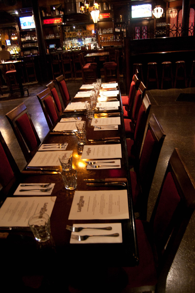 Guinness Seasonal Beer Dinner All set up for the event! Flickr