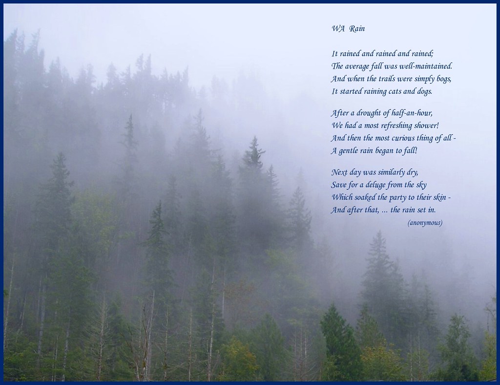 Poem WA Rain evergreen version This is the poem [anony… Flickr