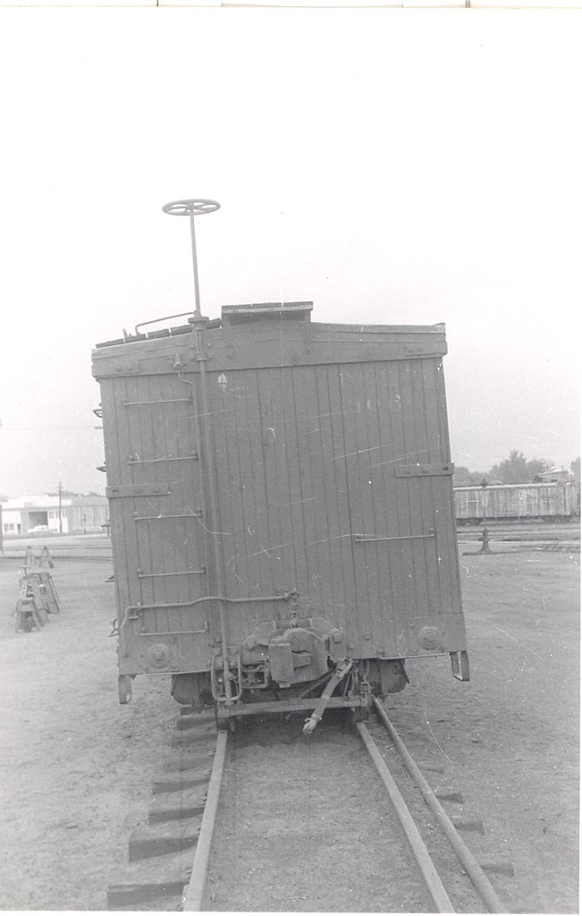 Car Ends Boxcar 3060, car repair tracks, Alamosa Aug 1957.… Fritz